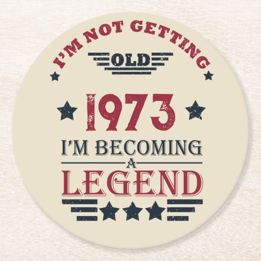 Gepersonaliseerd 50-jarig  50-jarig verjaardagsfee ronde kartonnen onderzetter (Voorkant)