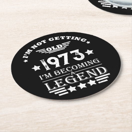 Gepersonaliseerd 50-jarig  50-jarig verjaardagsfee ronde kartonnen onderzetter (Gebogen)