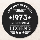 Gepersonaliseerd 50-jarig  50-jarig verjaardagsfee ronde kartonnen onderzetter (Voorkant)