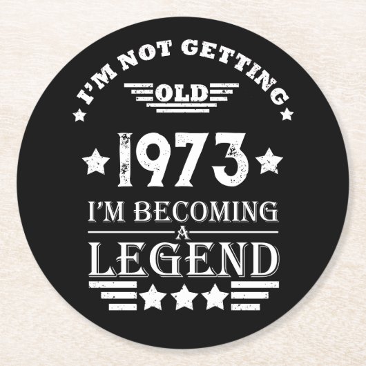 Gepersonaliseerd 50-jarig  50-jarig verjaardagsfee ronde kartonnen onderzetter (Voorkant)