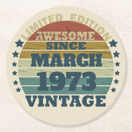 Gepersonaliseerd 50-jarig  50-jarig verjaardagsfee ronde kartonnen onderzetter