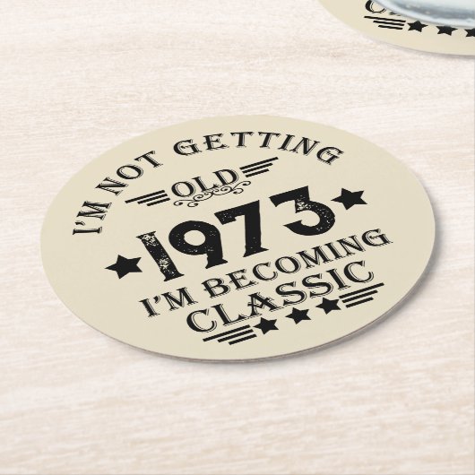 Gepersonaliseerd 50-jarig 50-jarig verjaardagsfee ronde kartonnen onderzetter (Gebogen)