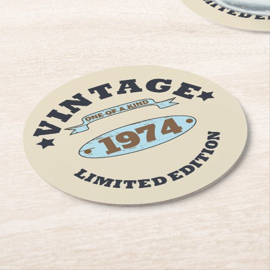 Gepersonaliseerd 50-jarig  50-jarig verjaardagsfee ronde kartonnen onderzetter (Gebogen)