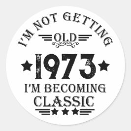 Gepersonaliseerd 50-jarig  50-jarig verjaardagsfee ronde sticker