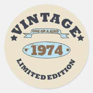 Gepersonaliseerd 50-jarig  50-jarig verjaardagsfee ronde sticker