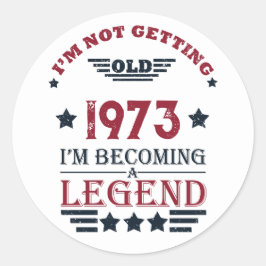 Gepersonaliseerd 50-jarig  50-jarig verjaardagsfee ronde sticker