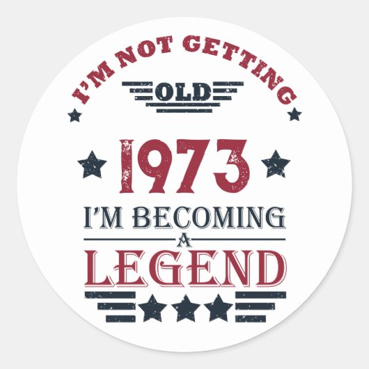 Gepersonaliseerd 50-jarig  50-jarig verjaardagsfee ronde sticker (Voorkant)