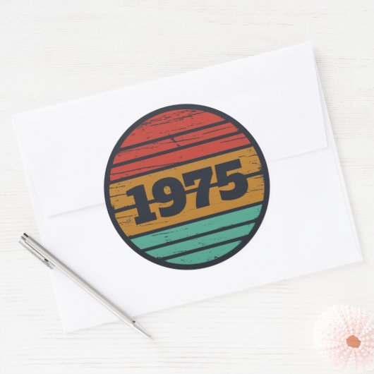 Gepersonaliseerd 50-jarig 50-jarig verjaardagsfee ronde sticker (Envelop)