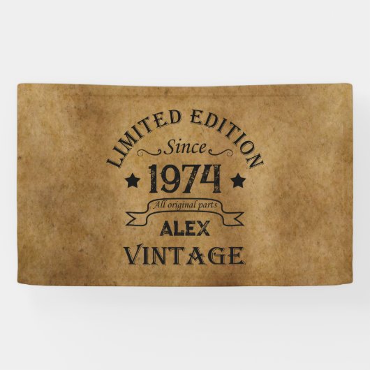 Gepersonaliseerd 50-jarig 50-jarig verjaardagsfee spandoek (Horizontaal)