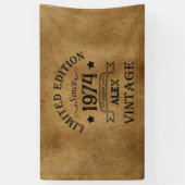 Gepersonaliseerd 50-jarig 50-jarig verjaardagsfee spandoek (Verticaal)