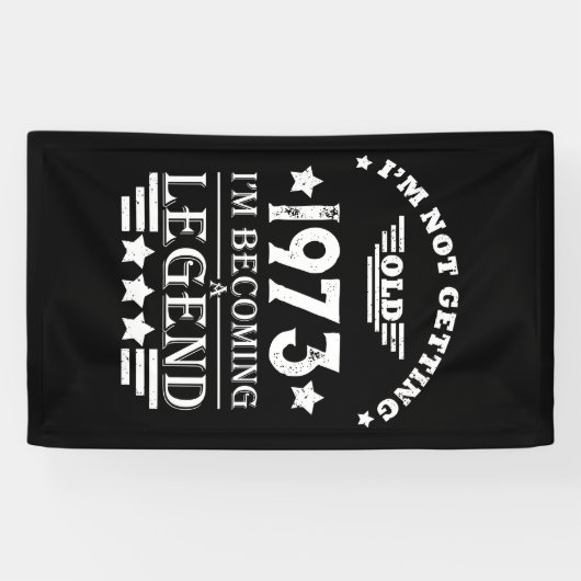 Gepersonaliseerd 50-jarig 50-jarig verjaardagsfee spandoek (Horizontaal)