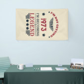 Gepersonaliseerd 50-jarig 50-jarig verjaardagsfee spandoek (Beurs)