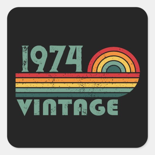 Gepersonaliseerd 50-jarig  50-jarig verjaardagsfee vierkante sticker (Voorkant)