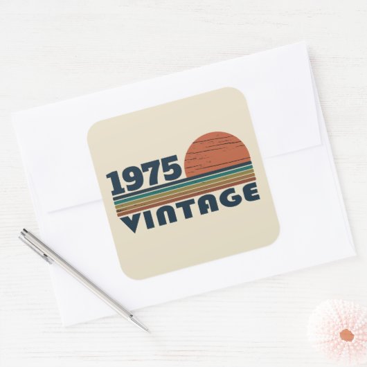 Gepersonaliseerd 50-jarig  50-jarig verjaardagsfee vierkante sticker (Envelop)