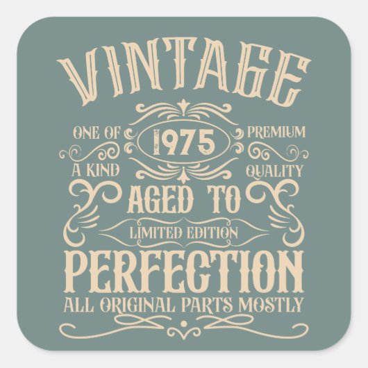 Gepersonaliseerd 50-jarig  50-jarig verjaardagsfee vierkante sticker (Voorkant)