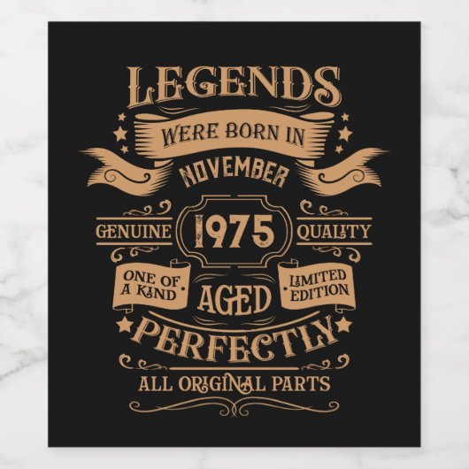 Gepersonaliseerd 50-jarig  50-jarig verjaardagsfee wijn etiket (Enkel label)