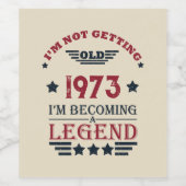 Gepersonaliseerd 50-jarig  50-jarig verjaardagsfee wijn etiket (Enkel label)