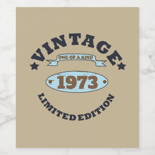 Gepersonaliseerd 50-jarig  50-jarig verjaardagsfee wijn etiket (Enkel label)