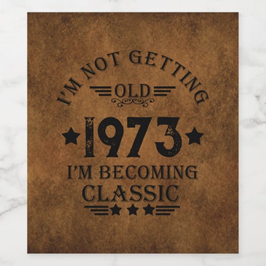 Gepersonaliseerd 50-jarig  50-jarig verjaardagsfee wijn etiket (Enkel label)