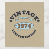 Gepersonaliseerd 50-jarig 50-jarig verjaardagsfee wijn etiket (Enkel label)