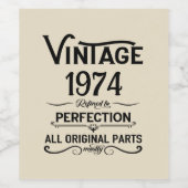 Gepersonaliseerd 50-jarig 50-jarig verjaardagsfee wijn etiket (Enkel label)