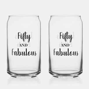 Gepersonaliseerd 50e frisdrankglas blikvorm glas