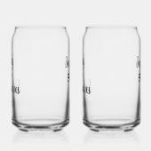 Gepersonaliseerd 50e frisdrankglas blikvorm glas (Links)