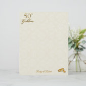 Gepersonaliseerd 50e Golden Wedding Jubileum (Staand voorkant)