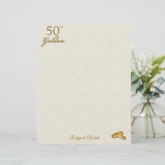 Gepersonaliseerd 50e Golden Wedding Jubileum (Staand voorkant)