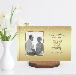 Gepersonaliseerd 50e Golden Wedding Jubileum Gastenboek