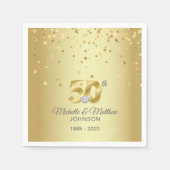 Gepersonaliseerd 50e Golden Wedding Jubileum Servet (Voorkant)