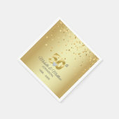 Gepersonaliseerd 50e Golden Wedding Jubileum Servet (Hoek)