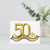 Gepersonaliseerd 50e Jubileum cadeau Briefkaart (Staand voorkant)