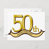 Gepersonaliseerd 50e Jubileum cadeau Briefkaart (Voorkant / Achterkant)