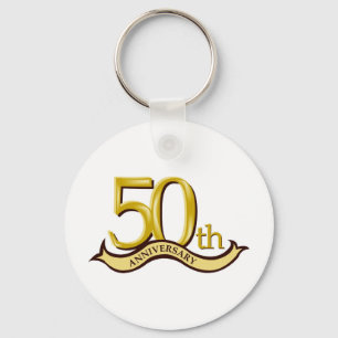Gepersonaliseerd 50e Jubileum cadeau Sleutelhanger
