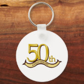 Gepersonaliseerd 50e Jubileum cadeau Sleutelhanger (Voorkant)
