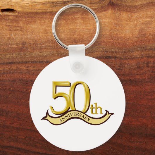 Gepersonaliseerd 50e Jubileum cadeau Sleutelhanger (Voorkant)