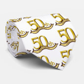 Gepersonaliseerd 50e Jubileum cadeau Stropdas (Opgerold)