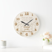 Gepersonaliseerd 50e Jubileum Gifts for Parents Grote Klok (Huis)