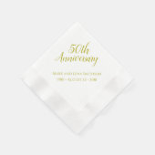 Gepersonaliseerd 50e Jubileum Napkins Servet (Hoek)