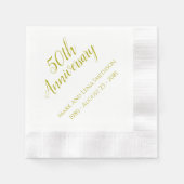 Gepersonaliseerd 50e Jubileum Napkins Servet (Voorkant)