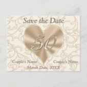 Gepersonaliseerd 50e Jubileum Sla de datumkaarten Aankondigingskaart (Voorkant)