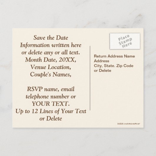 Gepersonaliseerd 50e Jubileum Sla de datumkaarten Aankondigingskaart (Achterkant)