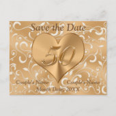 Gepersonaliseerd 50e Jubileum Sla de datumkaarten  Aankondigingskaart (Voorkant)