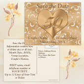 Gepersonaliseerd 50e Jubileum Sla de datumkaarten  Aankondigingskaart