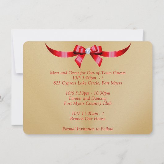 Gepersonaliseerd 50e Jubileum Sla de datumkaarten  Save The Date (Achterkant)