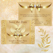 Gepersonaliseerd 50e Jubileum Sla de datumkaarten Save The Date