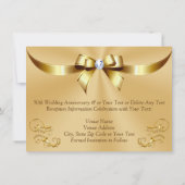 Gepersonaliseerd 50e Jubileum Sla de datumkaarten  Save The Date (Achterkant)