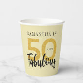Gepersonaliseerd 50e verjaardag 50 en uitvoerig sc papieren bekers (Achterkant)