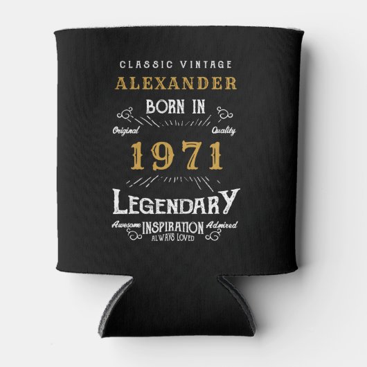 Gepersonaliseerd 50e verjaardag, geboren in 1971   blikjeskoeler (Voorkant)